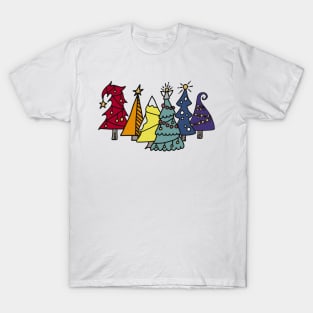 Rainbow Christmas Trees T-Shirt